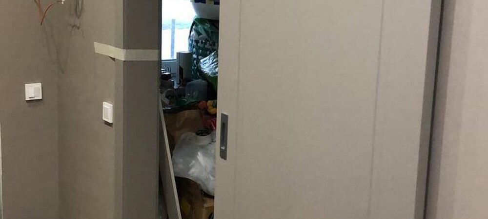 Установка раздвижной двери